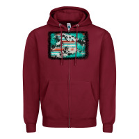 Burgundy western serape cowhide turquoise glitter Zipper Hoodie - FaDigitalArtStudio