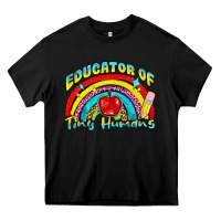 Black educator of tiny humans Heavy Core Tee - NancyCooperArtShop