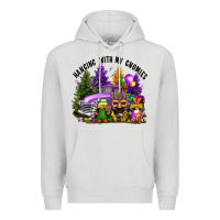 Dove Grey mardi gras hanging with my gnomies Premium Hoodie - FaDigitalArtStudio