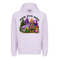 Lilac mardi gras hanging with my gnomies Premium Hoodie - FaDigitalArtStudio