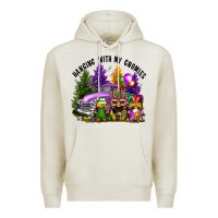 Oatmeal Heather mardi gras hanging with my gnomies Premium Hoodie - FaDigitalArtStudio