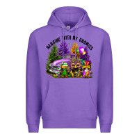 Purple mardi gras hanging with my gnomies Premium Hoodie - FaDigitalArtStudio