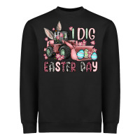 Black I dig Easter Day Heavyweight Sweatshirt - OliviaCreatesArt