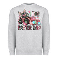 Heather Grey I dig Easter Day Heavyweight Sweatshirt - OliviaCreatesArt