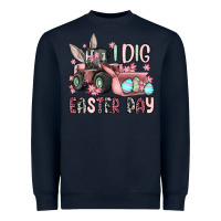Navy I dig Easter Day Heavyweight Sweatshirt - OliviaCreatesArt