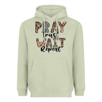 Matcha Pray Trust Wait Repeat Heavyweight Hoodie - CowhideDigitalArt