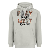 Moon Dust Pray Trust Wait Repeat Heavyweight Hoodie - CowhideDigitalArt