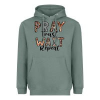 Sage Pray Trust Wait Repeat Heavyweight Hoodie - CowhideDigitalArt