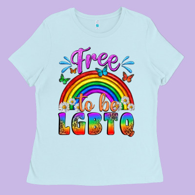 Western Free To Be Lgbtq Ladies Tee Designed By Bundleandbundleshop