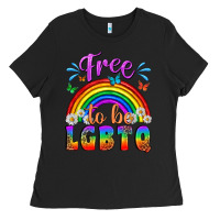 Black Western Free To Be Lgbtq Ladies Tee - BundleAndBundleShop