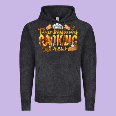 Thanksgiving Cooking Crew Vintage Hoodie Designed By Texasbilliewilder