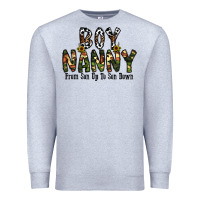 Heather Grey boy nanny from son up to son down Premium Sweatshirt - CowhideDigitalArt