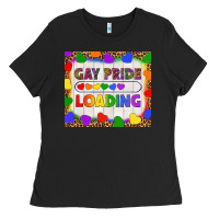 Black Gay Pride Loading LGBTQ Tumbler Ladies Tee - BundleAndBundleShop