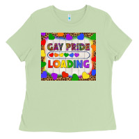 Matcha Gay Pride Loading LGBTQ Tumbler Ladies Tee - BundleAndBundleShop