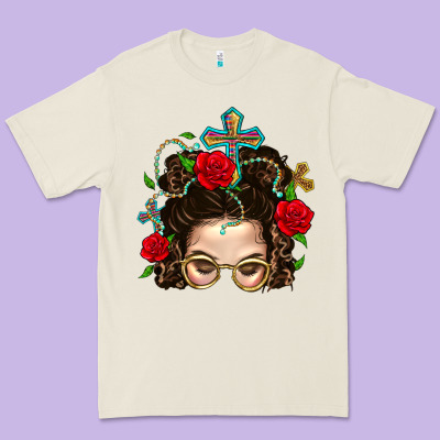 Messy Bun Mom Faith And Rose Premium Tee Designed By Bundleandbundleshop