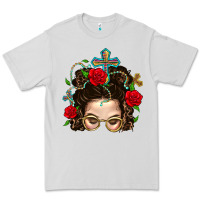 Dove Grey Messy Bun Mom Faith And Rose Premium Tee - BundleAndBundleShop