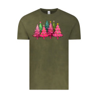 Vintage Olive christmas tress with lights Vintage Tee - texasbilliewilder