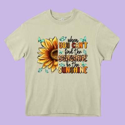 When You Can't Find The Sunshine Be The Sunshine Heavy Core Tee Designed By Maliassmallbusiness