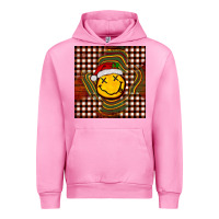 Fuchsia Pink Christmas smiley face Urban Hoodie - BarkalooDesign