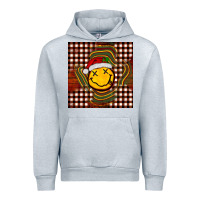 Heather Grey Christmas smiley face Urban Hoodie - BarkalooDesign