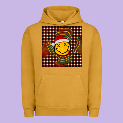 Christmas Smiley Face Urban Hoodie Designed By Barkaloodesign