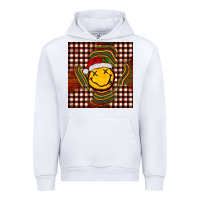 White Christmas smiley face Urban Hoodie - BarkalooDesign
