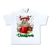 White Sweet christmas Urban Heavy Tee - NancyCooperArtShop