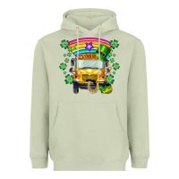 Matcha st. patricks day school bus Heavyweight Hoodie - SublimationCraftShop