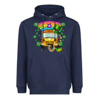 Navy st. patricks day school bus Heavyweight Hoodie - SublimationCraftShop