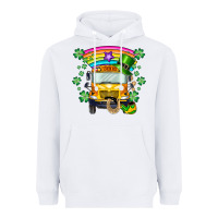White st. patricks day school bus Heavyweight Hoodie - SublimationCraftShop