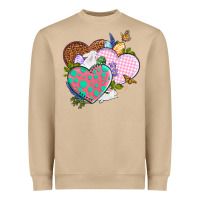 Mushroom Easter Day Western Easter hearts Heavyweight Sweatshirt - OliviaCreatesArt