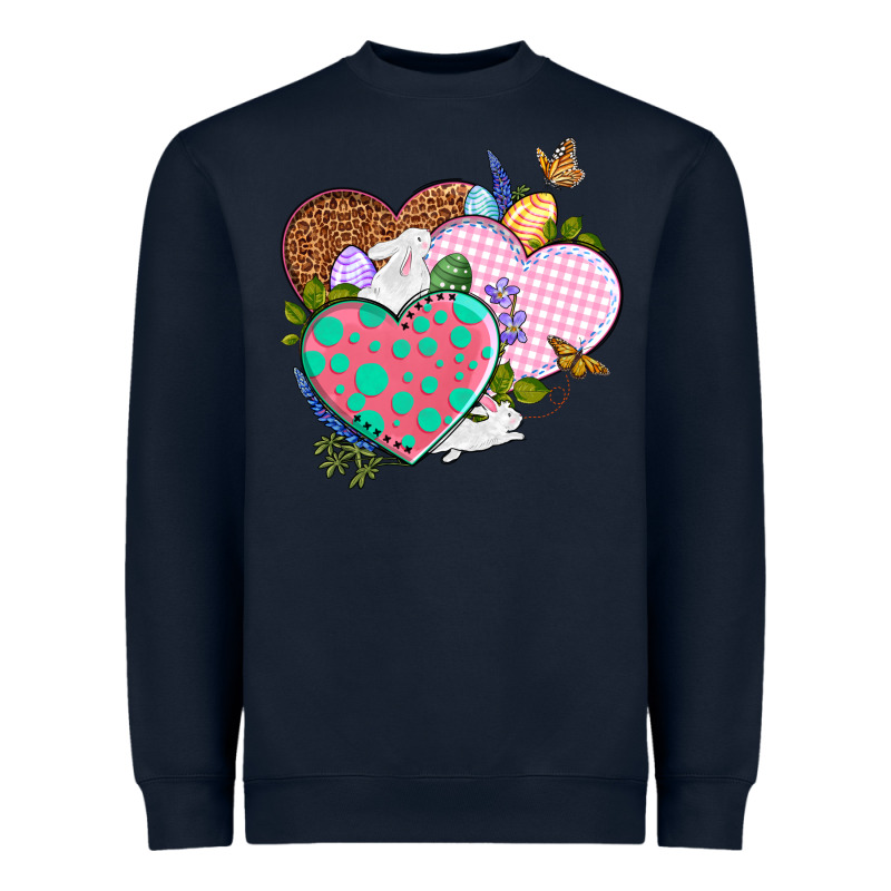 Easter Day Western Easter Hearts Heavyweight Sweatshirt by OliviaCreatesArt | Teevron