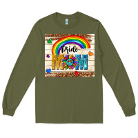 Army Green pride mom Long Sleeve Tee - TumblerDesignByShophia