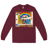 Burgundy pride mom Long Sleeve Tee - TumblerDesignByShophia