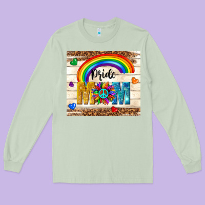 Pride Mom Long Sleeve Tee Designed By Tumblerdesignbyshophia