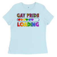 Western Gay Pride Loading Lgbtq+ Ladies Tee | Teevron