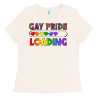 Bone Western Gay Pride Loading LGBTQ+ Ladies Tee - BundleAndBundleShop