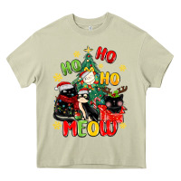 Mossy ho ho ho meow Heavy Core Tee - MaliasSmallBusiness