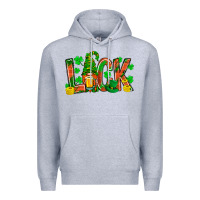 Heather Grey Western Luck With Gnome And Beer Premium Hoodie - BundleAndBundleShop