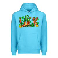 Ocean Blue Western Luck With Gnome And Beer Premium Hoodie - BundleAndBundleShop