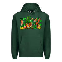 Sports Green Western Luck With Gnome And Beer Premium Hoodie - BundleAndBundleShop