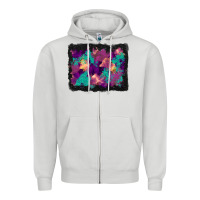 Dove Grey halloween trees and turquoise glitter background Zipper Hoodie - BundleAndBundleShop