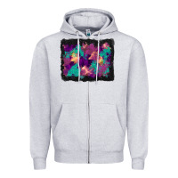 Heather Grey halloween trees and turquoise glitter background Zipper Hoodie - BundleAndBundleShop