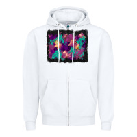 White halloween trees and turquoise glitter background Zipper Hoodie - BundleAndBundleShop