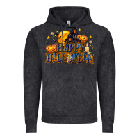 Vintage Black Happy Halloween Vintage Hoodie - texasbilliewilder