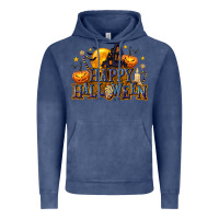 Vintage Denim Happy Halloween Vintage Hoodie - texasbilliewilder