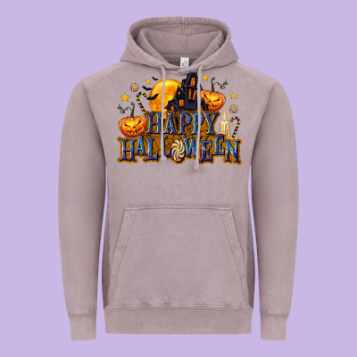 Happy Halloween Vintage Hoodie Designed By Texasbilliewilder