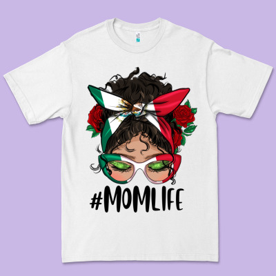 Mexican Mom Life Messy Bun Mama Premium Tee Designed By Bundleandbundleshop