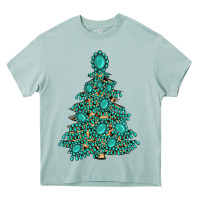 Arona christmas tree with gemstones Heavy Core Tee - MaliasSmallBusiness
