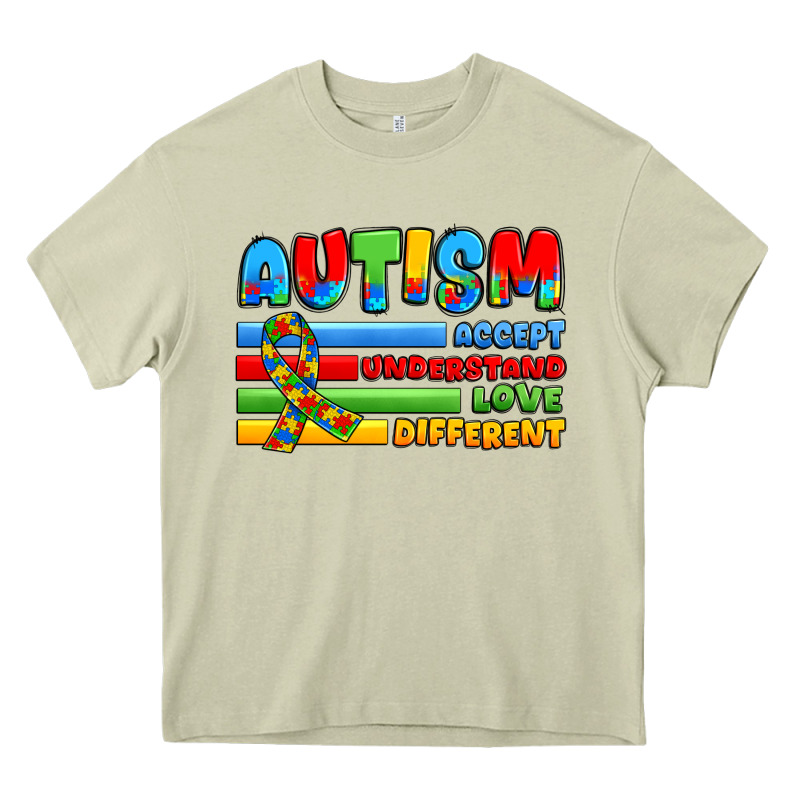 Autism Accept Understand Love Different Heavy Core Tee by JahusDesignShop | Teevron